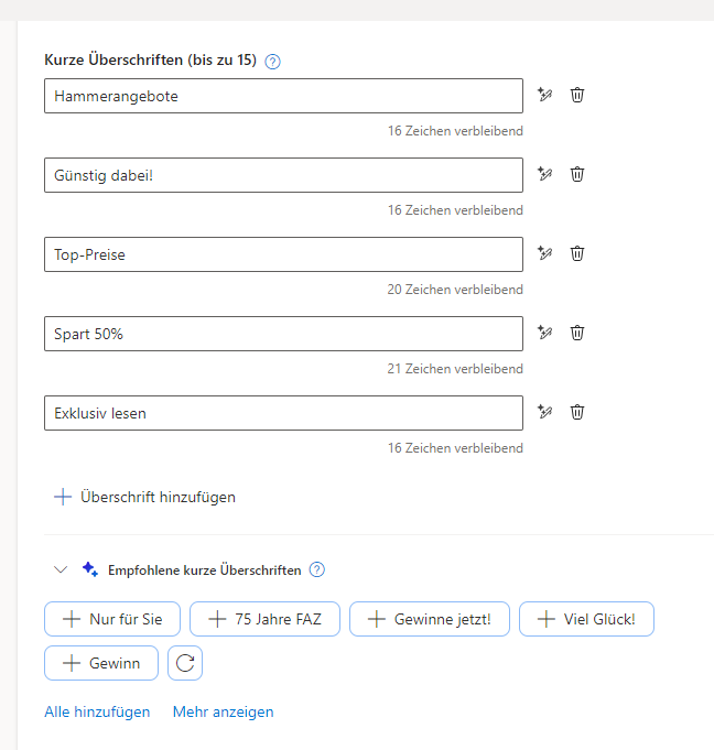 Quelle: Microsoft Ads Quelle: Microsoft Ads